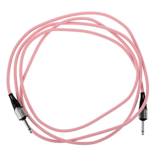 Vaguelly Gitarren-Audiokabel Gitarrenkabel Verstärkerkabel Gitarrendraht Gitarrenverstärker-Akkord kabel für elektrische gitarre Patchkabel gitarre Audio-Video-Kabel PVC plus Metall Rosa von Vaguelly