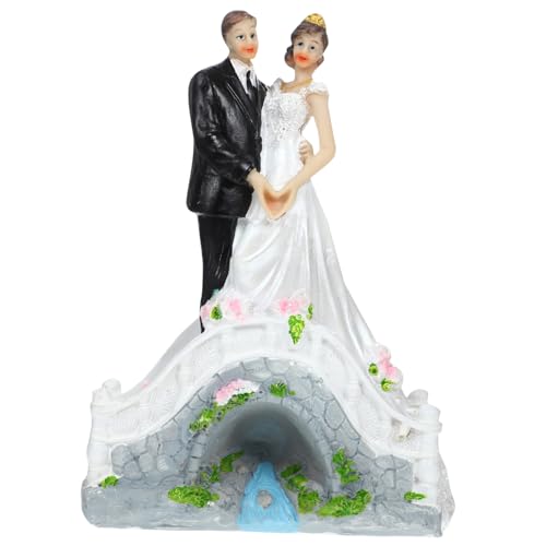 Vaguelly Hochzeitstorte Toer Paare Figur Hochzeitstorte Desktop Paar Puppe Harz Hochzeitsdeko Kuchen Braut und Bräutigam von Vaguelly