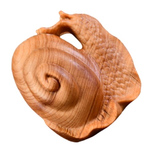 Vaguelly Holzschneckendekoration Objektspielzeug Schnecke biegsame Werkzeuge Haubendüse Handgefertigte Deko Kreative Tischdeko Holzhandwerk Tierfigur aus Holz hölzern Light Brown von Vaguelly