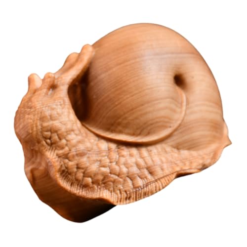 Vaguelly Holzschneckendekoration Süße Schnecken Hasenhaarnadeln Curldüse Modellschnecken Desktop-statuen Babytor Für Den Innenbereich Personalisierte Muscheln Skulptur Hölzern Light Brown von Vaguelly