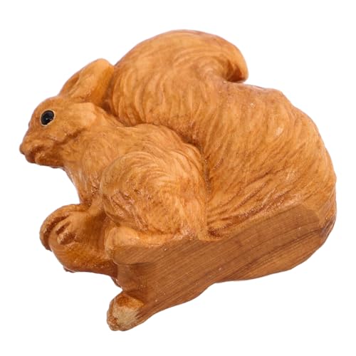 Vaguelly Holzschneide Eichhörnchen Handwerk Tierschmuck Aus Holz Tierische Tischdekoration Tierische Holzdekoration Tierornamente Aus Holzschnitzerei Kreative Figuren Light Brown Hölzern von Vaguelly