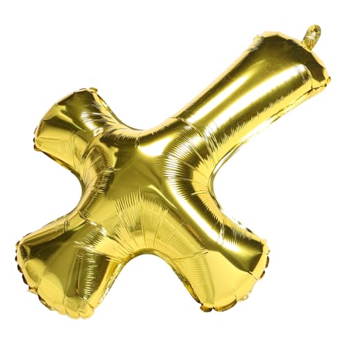 Vaguelly Kreuzballon einfarbige Luftballons neugeborene dekoration Christliche Dekoration Kreuzform Ballon Partydekorationen für die Taufe Gastgeschenke zur Taufe Aluminiumfolie Golden von Vaguelly