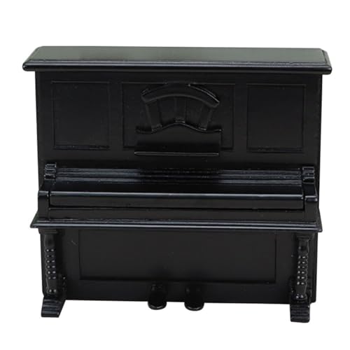 Vaguelly Simuliertes Klavier Mini-Piano-puppenhaus- Mini Möbel Stütze Transporter Klein Kommode Miniatur Heimdekoration Puppenhaus-Instrument Hölzern Black von Vaguelly