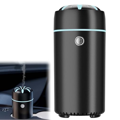 Ätherische Öl Diffusoren Auto Lufterfrischer: Ultraschall Luftbefeuchter, Ätherische Öl Diffusoren, DuftöL Diffuser für Auto, Auto Aromatherapie Diffusor 100 ML, Tragbar Humidifier mit 7 Farben LED von Vaileal