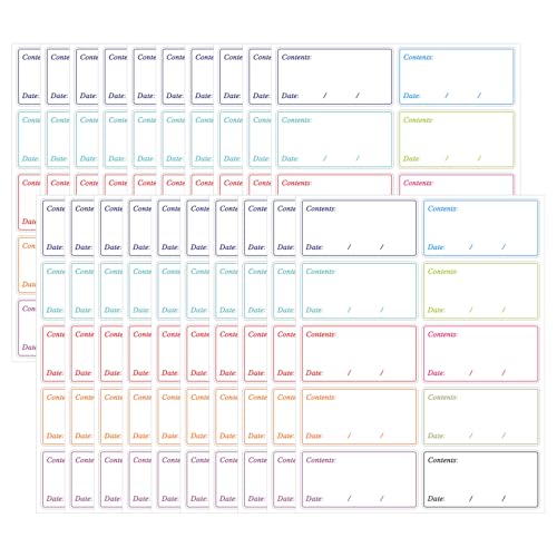 Gefrierschrank Etikettenaufkleber, 50 Blatt Abziehbare Gefrieretiketten für die Küchenorganisation Essenszubereitung Lebensmitteldatums Registrierung, 6 x 3 cm 500 Stück von Valicaer