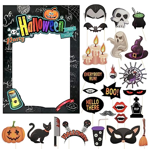 Halloween Foto Requisiten und Foto Rahmen,Halloween Party Fotorequisiten,Foto Booth Requisiten Dekorationen,Halloween Foto Booth Props,Fotoaccessoires für Halloween Party Fotografie von Valicaer