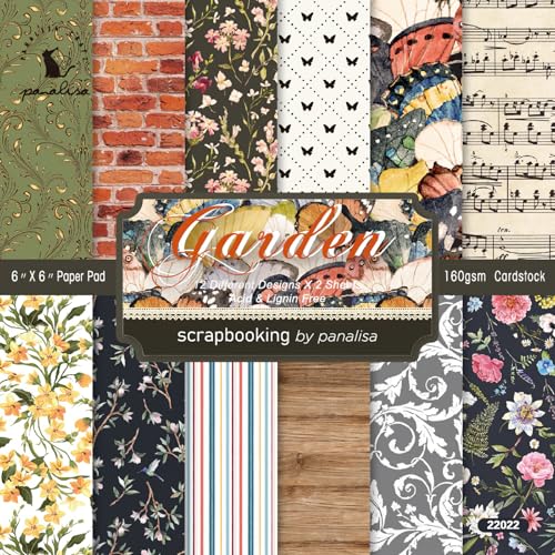 Valicaer Scrapbook Papier,24Pcs Scrapbook Zubehör Decoupage Papier Vintage Scrapbooking Papier DIY Dekorative Blätter Papier Designpapier Dekorpapier Scrapbook Motivpapier für Hintergrund (Braun, L) von Valicaer