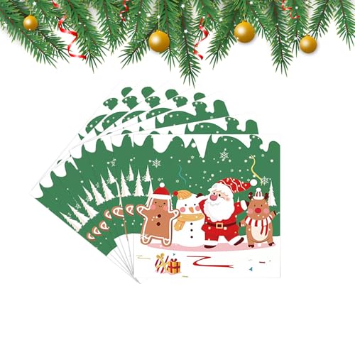 Valicaer Weihnachts Servietten,24Pcs Papierservietten für Weihnachtsfeiern Einweg Servietten Abendessen Seidenpapier für Tischdeko Dinner Taschentuch Elch Servietten für Decoupage Serviettentechnik von Valicaer