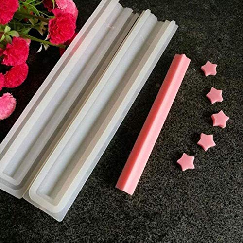 Formen DIY lang Tube Mousse Dessert Silikon Form quadratisch handgefertigt Kerze Seife Vorlage Backform, Kuchen dekorieren Werkzeug, Kitchen Craft Dekorationen blume (Star) von Valink