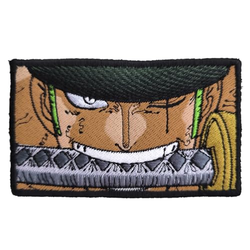 VALKYNEA 100% bestickter Aufnäher inspiriert von Anime Fan Art/Zoro/Patch Embroidery (zum Aufbügeln / Eisen) von Valkynea