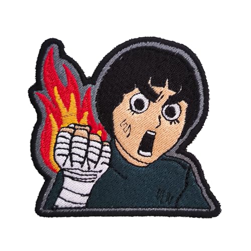 VALKYNEA Aufnäher 100 % bestickt, inspiriert von Anime, Fan Art/Rock Lee/Patch Embroidery / Stickerei (zum Aufbügeln) von Valkynea