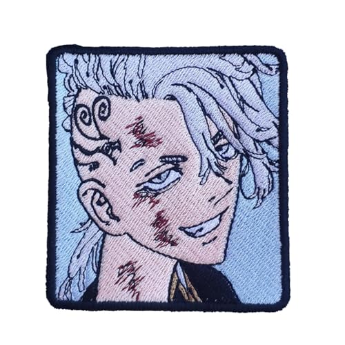 VALKYNEA Aufnäher 100 % bestickt, inspiriert von Anime, Fan Art/Takashi Mitsuya/Patch Embroidery / Stickerei Applikation (Hook & Loop (Velcr0)) von Valkynea