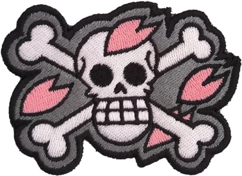 VALKYNEA Aufnäher 100 % bestickt, inspiriert von Anime Fan Art/Chopper 2 Jolly Roger/Totenkopf/Patch Embroidery/bestickte Applikation (Hook & Loop) von Valkynea