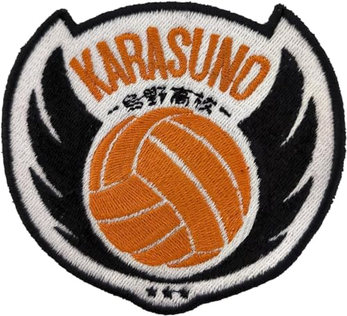 VALKYNEA Aufnäher 100 % bestickt, inspiriert von Anime-Fan-Kunst, Karasuno, Voley, Patch Embroidery (Hook & Loop) von Valkynea