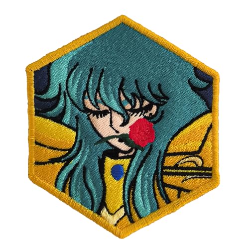 VALKYNEA Bestickter Aufnäher inspiriert von Anime Fan Art/Fische/Tierkreisritter/Patch Embroidery Applikation (zum Aufbügeln) von Valkynea