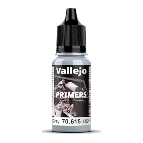 Vallejo - Oberflächengrundierung | USN Light Ghost Grey Acrylgrundierung 18 ml | Matte Oberfläche und schnell trocknend | perfekt für Airbrush und große Haftung auf Figuren und maßstabsgetreuen von Vallejo