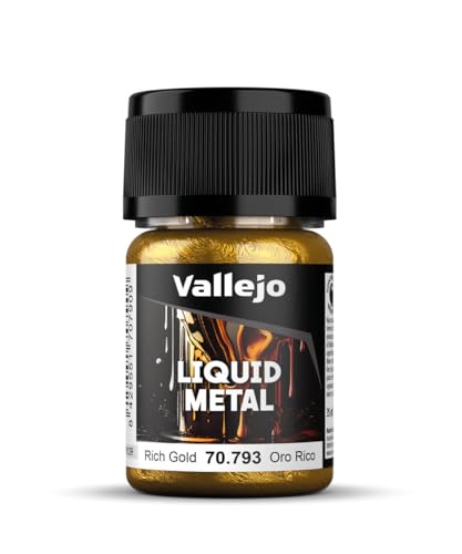 AV Vallejo Modellfarbe, reiches Gold, Metalle, 35 ml, Verpackung kann variieren von Vallejo