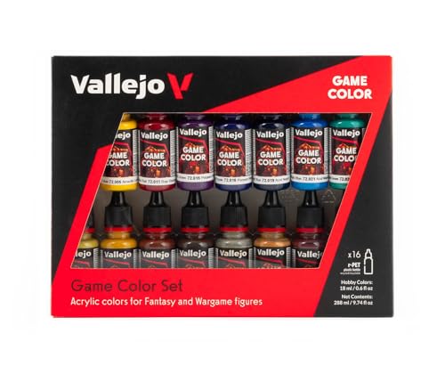 Vallejo - Farb-Set, Fortgeschritten, 16 x 17 ml - Plastikmodell, Hobby, Farben von Vallejo