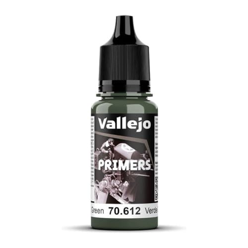 Vallejo - Oberflächengrundierung | NATO grüne Acrylgrundierung 18 ml | Matte Oberfläche und schnell trocknend | perfekt für Airbrush und große Haftung auf Figuren und maßstabsgetreuen Modellen von Vallejo