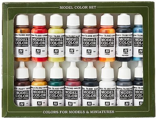 Vallejo 070107 - Farbset, Deutsche Farben, WWII, 16 x 17 ml bunt von Vallejo