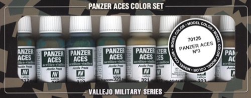 Vallejo 070126 Farbset, Set 3 - Panzer - Uniformen I, 8x17 ml von Vallejo