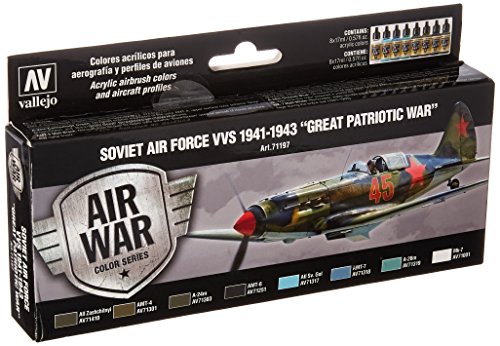 Vallejo Model Set Soviet Air Force VVS 1941 to 1943 Airbrush Farbe von Vallejo