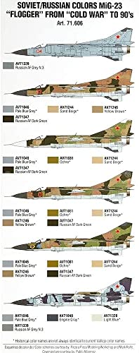 Vallejo 071606 AV Model Air Set-Soviet MiG-23 Flogger "Cold war" to -90's Modellbausatz, verschieden, 17 ml von Vallejo