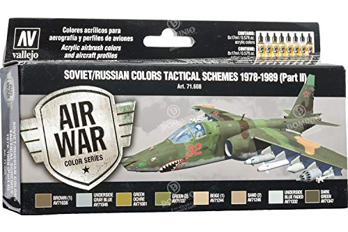 Vallejo 071608 AV Model Air Set-Soviet Schemes Pt.II 1978-89 Modellbaufarbe, Farbig, 17 ml von Vallejo