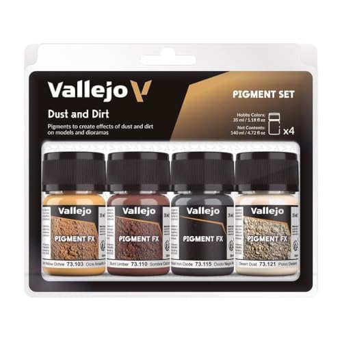 Vallejo 073190 Pigment-Set Staub und Schmutz, Gelb von Vallejo