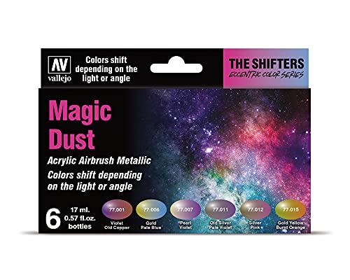 Vallejo 077090 Farb-Set, Magic Dust Modellbausatz, verschieden, 17 ml (6er Pack) von Vallejo