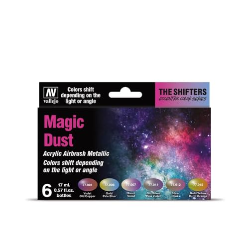 Vallejo 077090 Farb-Set, Magic Dust Modellbausatz, verschieden, 17 ml (6er Pack) von Vallejo