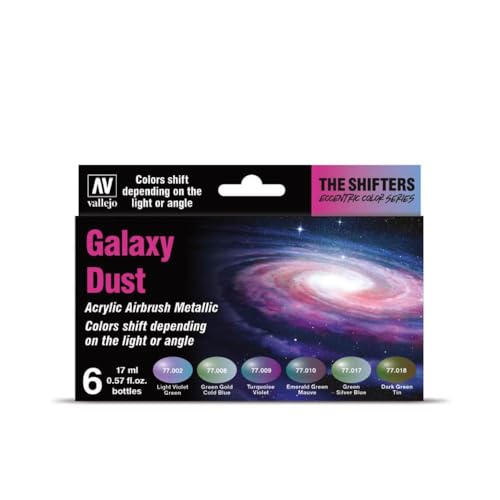 Vallejo 077092 Farb-Set, Galaxy Dust Modellbausatz, verschieden, 17 ml (6er Pack) von Vallejo