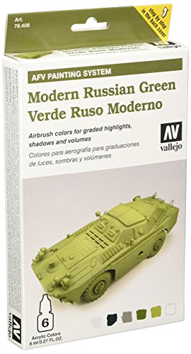Vallejo 078408 Farbset, Russisch Modern, 6 x8 ml, Grün von Vallejo