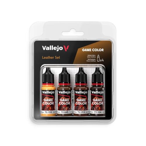 Farb-Set Leder, 4X 18 ml von Vallejo