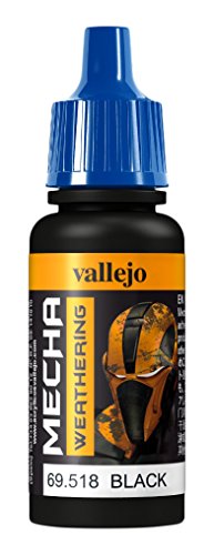 Vallejo AV Mecha Acryl-Farbe für Airbrush, 17 ml Black Wash von Vallejo