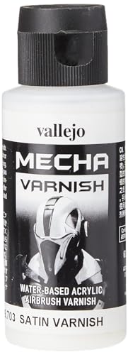 Vallejo AV Mecha Acryl-Farbe für Airbrush, 60 ml 60 ml Satin Varnish von Vallejo