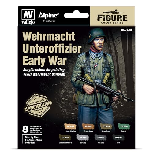 Vallejo - Farb-Set Wehrmacht Unteroffizier, früh - Plastikmodell, Hobby, Farben von Vallejo