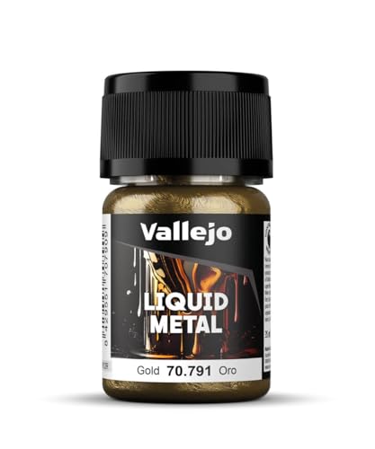 Vallejo Liquid Gold 70.791 Gold - Gold 35ml Metallicfarbe auf Alkoholbasis von Vallejo