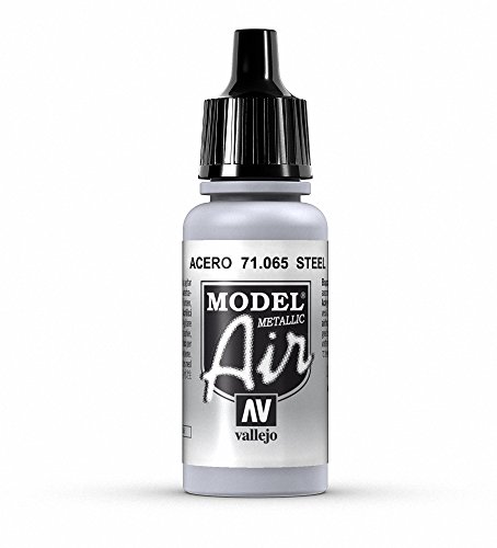 Vallejo Model Air Acrylfarbe, 17 ml Metallic Steel von Vallejo