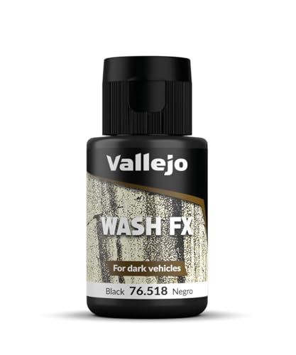 Vallejo Model Color Waschfarben, 35 ml, Schwarz von Vallejo