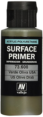 Vallejo Modell Farbe 60 ml Polyurethan-Primer US Olive Drab von Vallejo