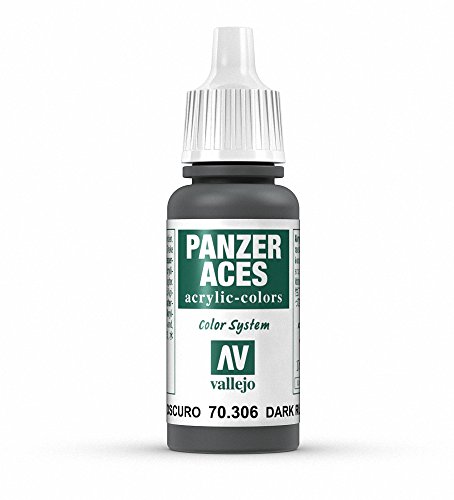 Vallejo Panzer Aces Acrylfarbe, 17 ml Dark Rubber von Vallejo
