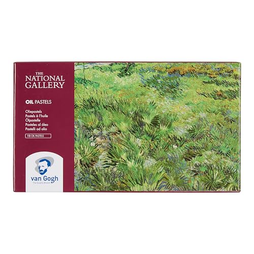 The National Gallery Van Gogh �l-Pastellkreide, rund, 12-teiliges Set, langes Gras mit Schmetterlingen von Van Gogh