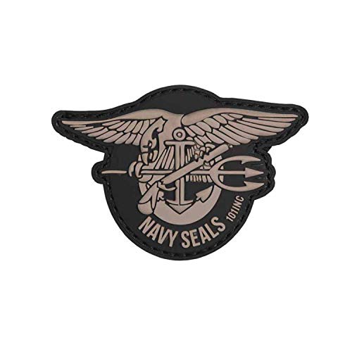 3D PATCH NAVY SEALS US ARMY 4,5 x 7 cm GRAU PVC AUFNÄHER Für Taktische Kleidung Rucksack Baseballkappe Uniform Weste EMBLEM Abzeichen Aufnäher von Van Os