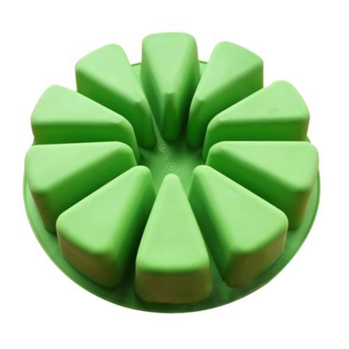 Vancgoods Große runde flexible Silikon-Kuchen-Form-Form für handgemachte DIY Seifenkuchen mit 10 Dreieck geformten Hohlraum Vancgoods Große runde flexible Silikon-Kuchen-Form-Form für handgemachte DIY Seifenkuchen mit 10 Dreieck geformten Hohlraum von Vancgoods