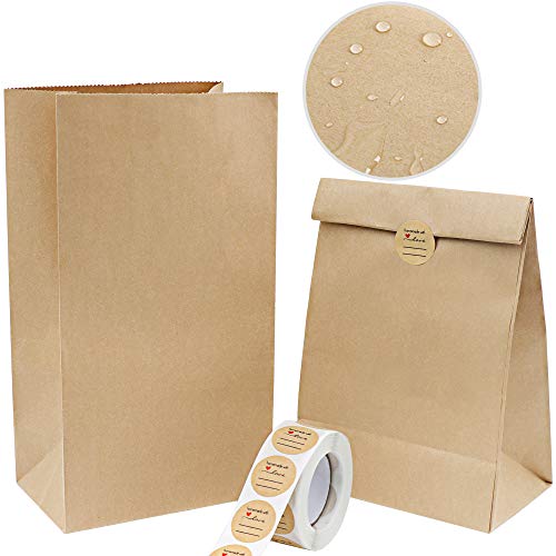 Vandicka 100 STK Kleine Braune Papiertüten (18 x 9 x 5,5 cm) Fettabweisende Kraftpapiertüten, Essenstüten, Papiertüten Adventskalender, Geburtstag Hochzeit Weihnachten Geschenkverpackung von Vandicka