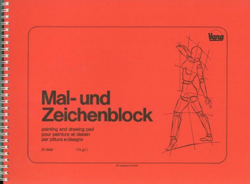 25 Blatt 18 x 24 cm Mal- und Zeichenblock, Grammatur: 175 g/m², Oberfläche: glatt von FOXCUP