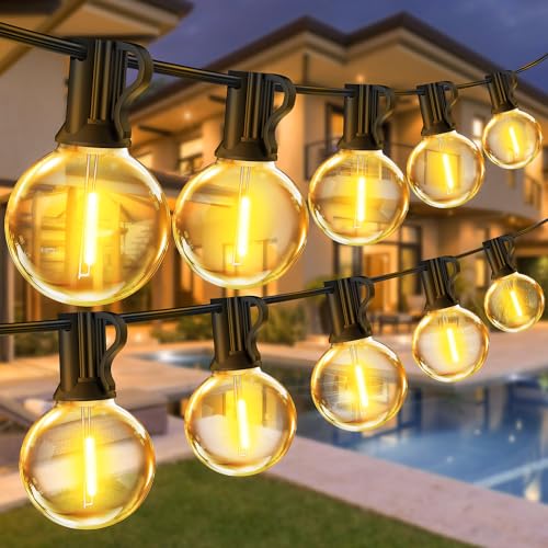 LED Lichterkette Außen Strom 45m - G40 Lichterketten Outdoor mit 150 FT Glühbirnen Aussen IP44 Wetterfest Aussenlichterkette Retro Lights Birnen für Party Terrasse Biergarten Pavillon Balkon Garten von Vanranger