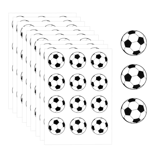 Vanyibro Fußball-Aufkleber, Wasserflaschen-Aufkleber für Jugendzimmer, Wand, Schlafzimmer, Spielzimmer, Wohnzimmer, Fenster, Tür, Dekoration, 120 Stück von Vanyibro