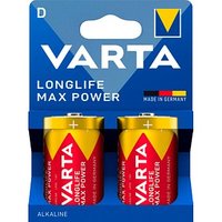 2 VARTA Batterien LONGLIFE Max Power Mono D 1,5 V von Varta